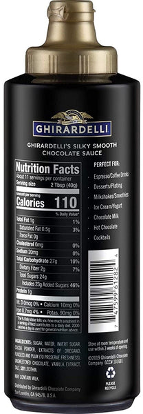 Ghirardelli Chocolate Sauce and Vanilla Sauce, 16 Ounce Squeeze Bottles (Set of 2) - with Limited Edition Measuring Spoon