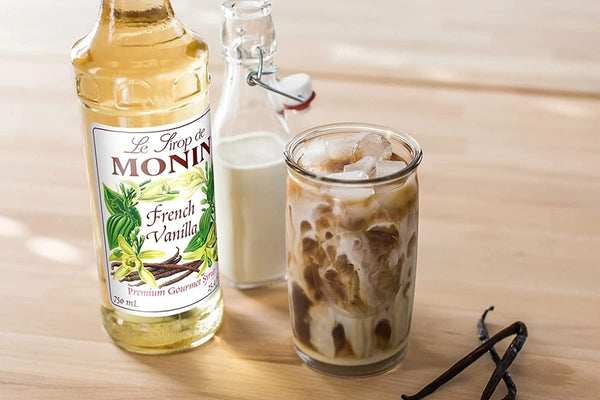 By The Cup Pump & Syrup Combo - By The Cup Pumps, Monin French Vanilla, Caramel & Hazelnut Syrup - 1 Liter Bottles with 3 Pumps