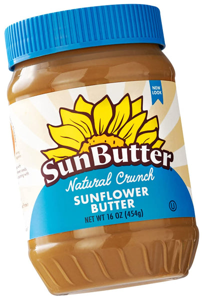 SunButter Natural Crunch Sunflower Butter 16 Ounce (Pack of 2) with By The Cup Spreader