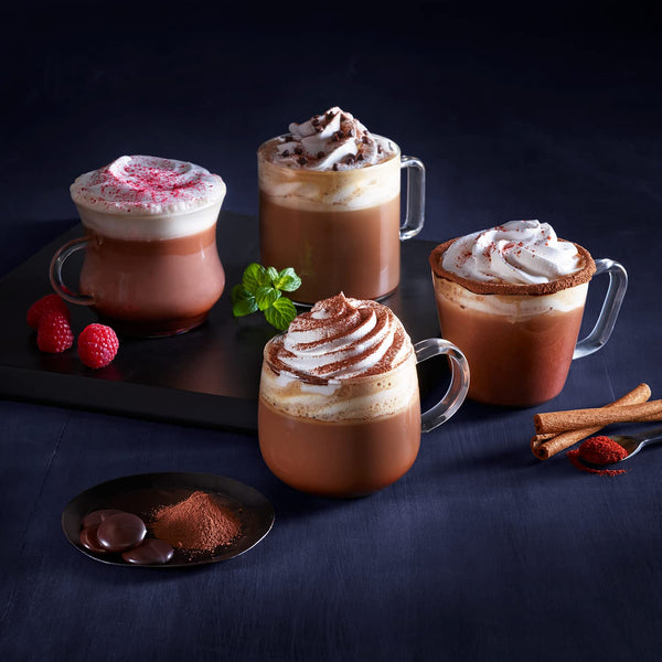 Ghirardelli Premium Frappe Mix Dark Chocolate Chip 50 oz Can (Pack of 2) with By The Cup Cocoa Spoon
