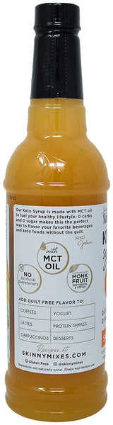 Jordan's Skinny Syrups Keto Vanilla Bean, Salted Caramel, and Mocha with MCT Oil 750 ml Bottles (Pack of 3) and 3 By The Cup Syrup Pumps