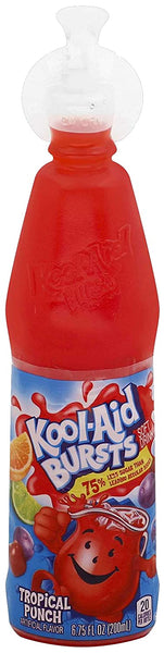 Kool-Aid Burst Soft Drink Variety Pack, Includes Grape, Cherry, Lime and Tropical Punch, 6.75 fl oz, 3 of each Flavor (Pack of 12) with By The Cup Coasters