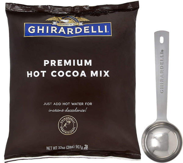 Ghirardelli Chocolate - Premium Hot Cocoa 2 lb pouch - with Exclusive Measuring Spoon