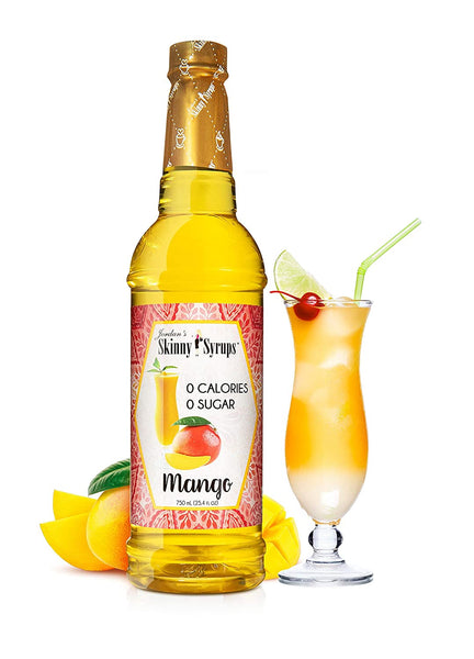Jordan's Skinny Syrups Sugar Free Mango and Dragon Fruit Acai Flavor Infusion with 2 By The Cup Coasters