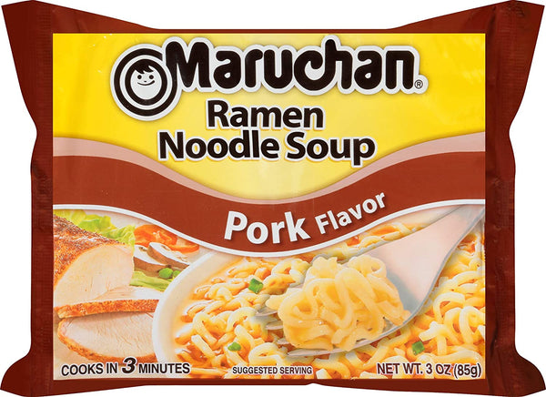 Maruchan Ramen Noodle Soup Variety - 6 Flavors, Pack of 24 with By The Cup Chopsticks