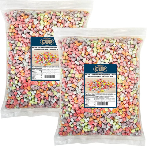 By The Cup Assorted Dehydrated Cereal Marshmallow Bits 5.2 Pound Bulk