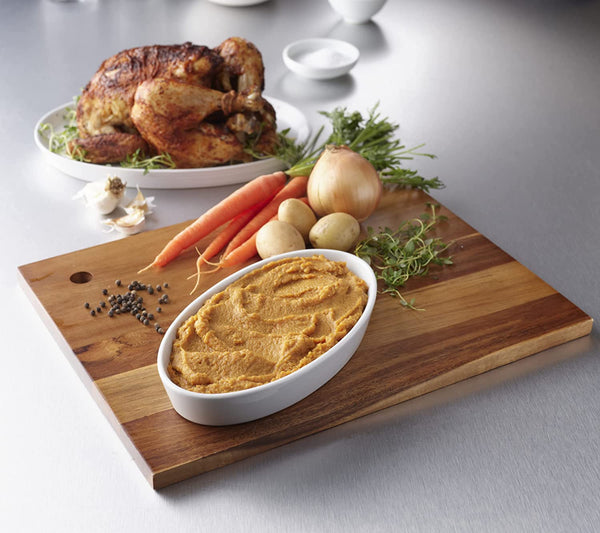 Thick & Easy Pureed Meals Variety, Roasted Chicken, Beef, Lasagna, and Roasted Turkey with By The Cup Serving Bowl