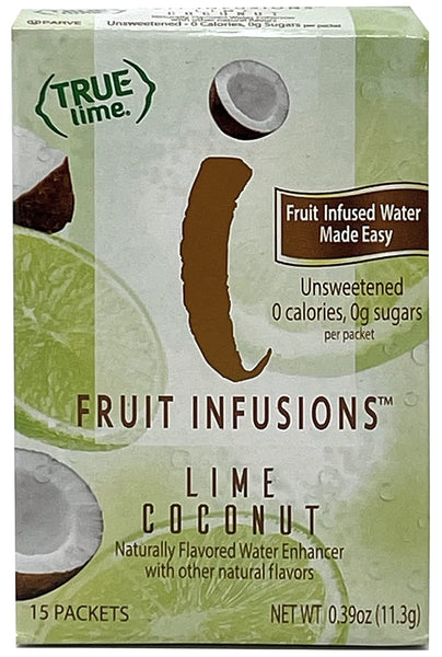 True Citrus Fruit Infusion 2 Flavor Bundle, Lime Coconut, Orange Pineapple (Pack of 2) with 2 By The Cup Mood Spoons