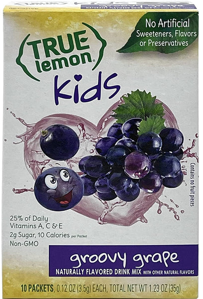 True Lemon Kids Groovy Grape 10 Count (Pack of 2) with By The Cup Stickers
