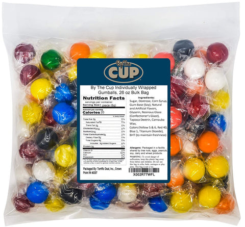 By The Cup Individually Wrapped Gumballs, 26 oz Bulk Bag