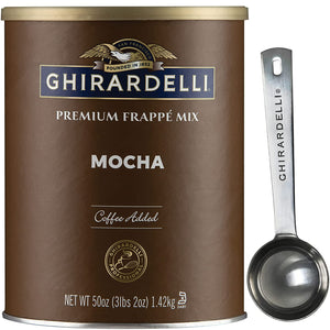 Ghirardelli - Mocha Premium Frappé 3.12 lbs and Ghirardelli Stamped Barista Spoon
