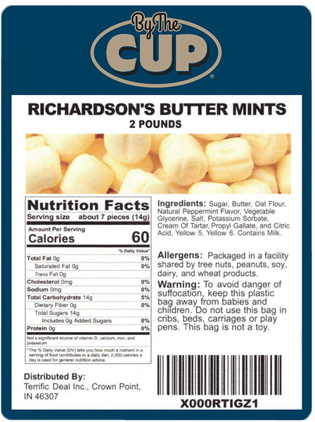By The Cup Richardson Butter Mints 2 Lbs