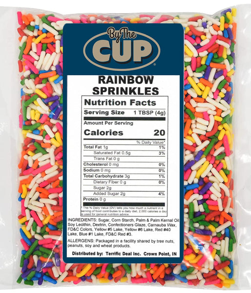 Dole Pineapple Lactose-Free Soft Serve Mix 4.4 Pound Bulk Bag (Pack of 4) with By The Cup Rainbow Sprinkles