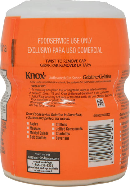 Knox Gelatine Unflavored Clear, Bulk 16 Ounce (Pack of 2) with By The Cup Measuring Spoons