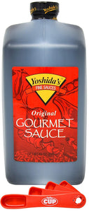 Mr. Yoshida's Original Gourmet, Sweet & Savory Marinade & Cooking Sauce 88 Ounce with By The Cup Swivel Spoons