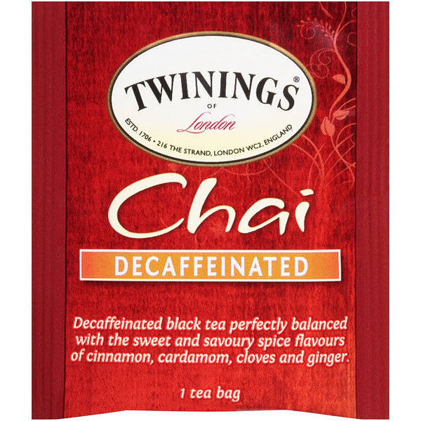 Twinings Chai Tea Bag Variety, 8 of each: Chai, Decaffeinated Chai, Ultra Spice, Spiced Apple, French Vanilla (Pack of 40) with By The Cup Honey Sticks