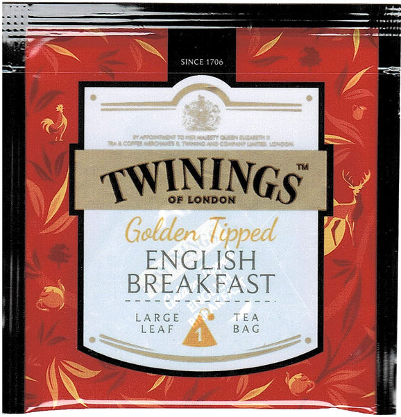 Twinings Discovery Collection Golden Tipped English Breakfast 20 Large Leaf Pyramid Tea Bags with By The Cup Honey Sticks