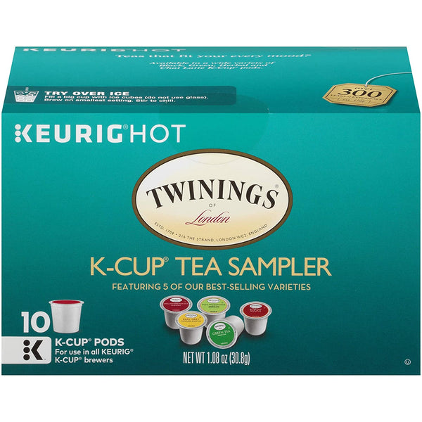 Twinings of London Tea Sampler Variety K-Cups for Keurig, 10 Count