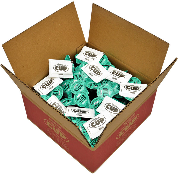 SToK Caffeinated Black Unsweetened Cold Brew Coffee Shots 100 Count - With 20 Exclusive By The Cup Sugar Packets